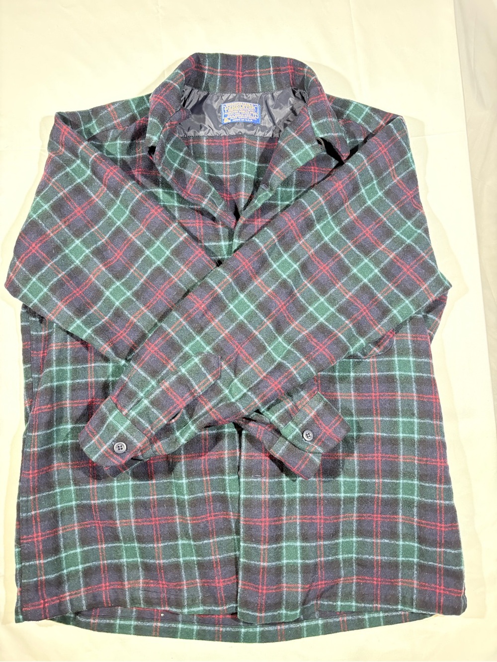 Pendleton Green & Red Plaid Button-Down Shirt
